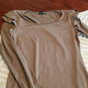 Long sleeved olive green dress